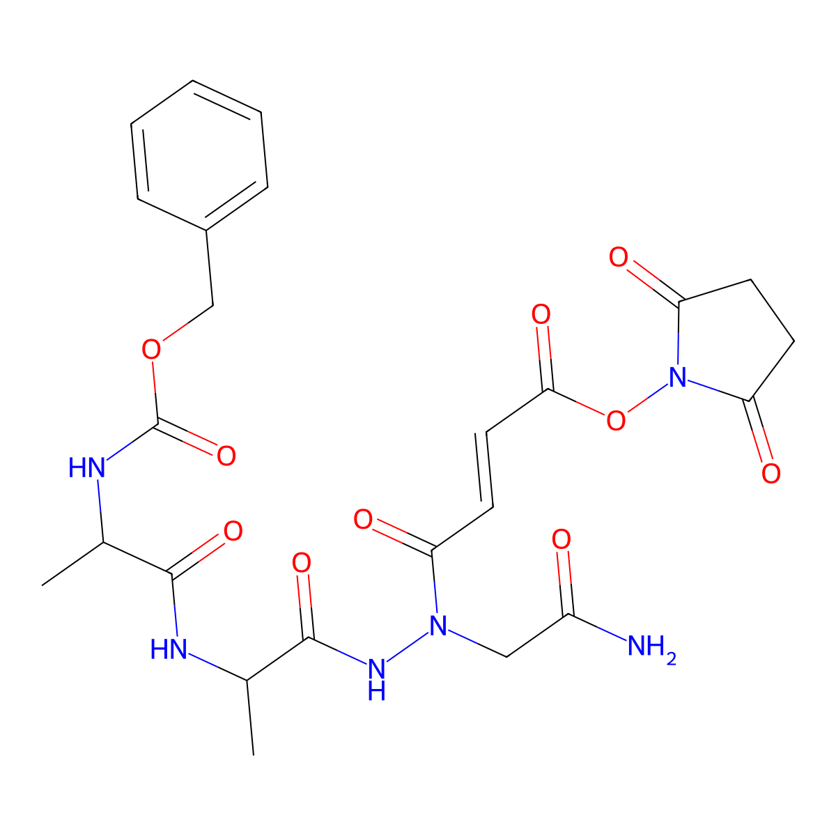 (5S,8S,E)-2,5-Dioxopyrrolidin-1-yl 11-(2-amino-2-oxoethyl)-5,8-dimethyl-3,6,9,12-tetraoxo-1-phenyl-2-oxa-4,7,10,11-tetraazapentadec-13-en-15-oate molecular structure, CAS 1361390-56-8