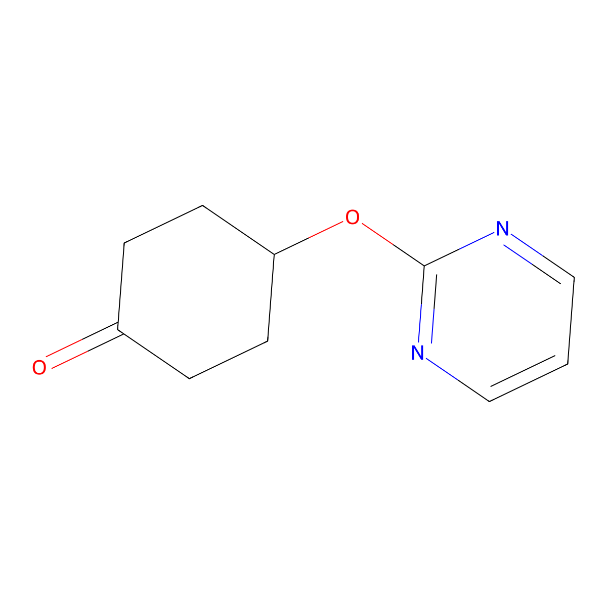 4-(Pyrimidin-2-yloxy)cyclohexanone molecular structure, CAS 1361390-87-5