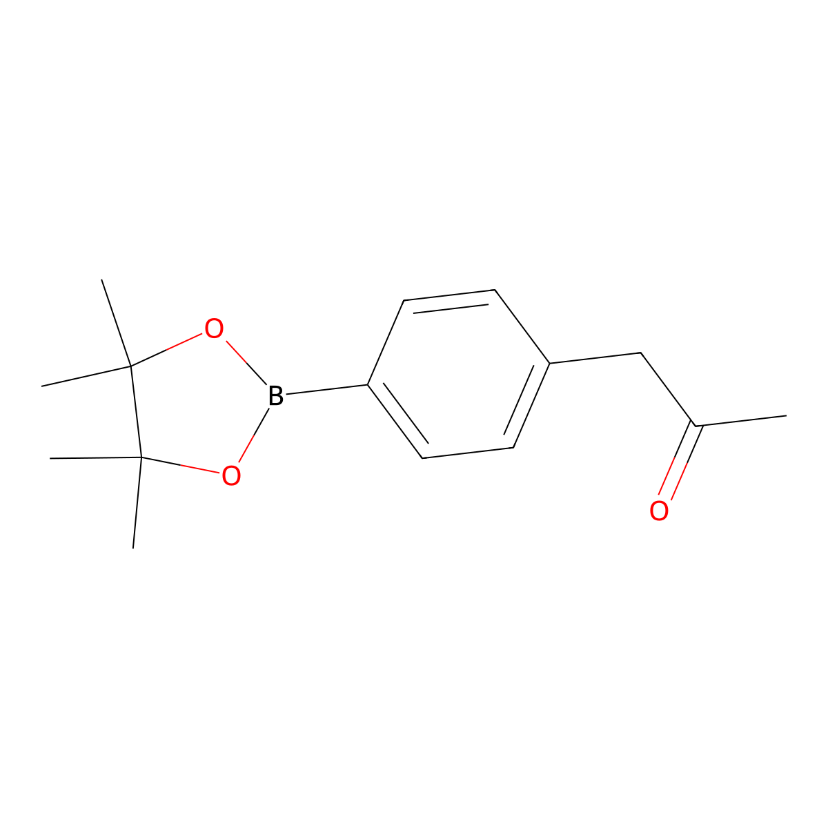 1-(4-(4,4,5,5-Tetramethyl-1,3,2-dioxaborolan-2-yl)phenyl)propan-2-one molecular structure, CAS 1361395-07-4