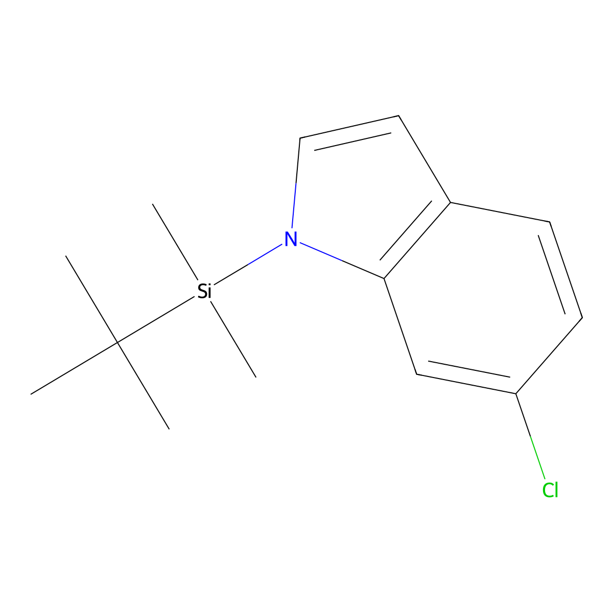 1-(tert-butyldimethylsilyl)-6-chloro-1H-indole molecular structure, CAS 1361395-55-2