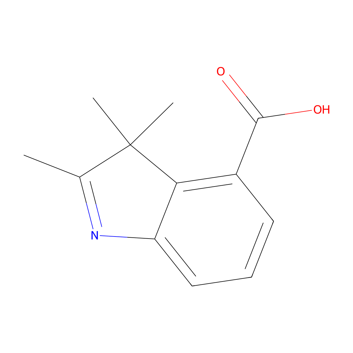 2,3,3-Trimethyl-4-carboxy-3H-indole molecular structure, CAS 1361397-78-5