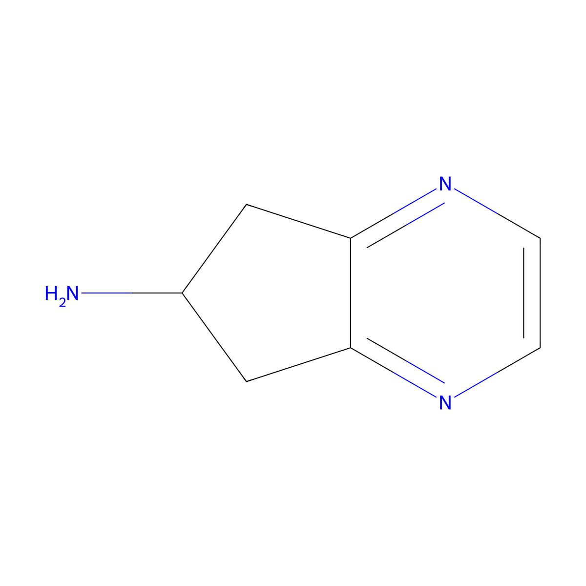 5H-Cyclopentapyrazin-6-amine, 6,7-dihydro- molecular structure, CAS 1361415-14-6