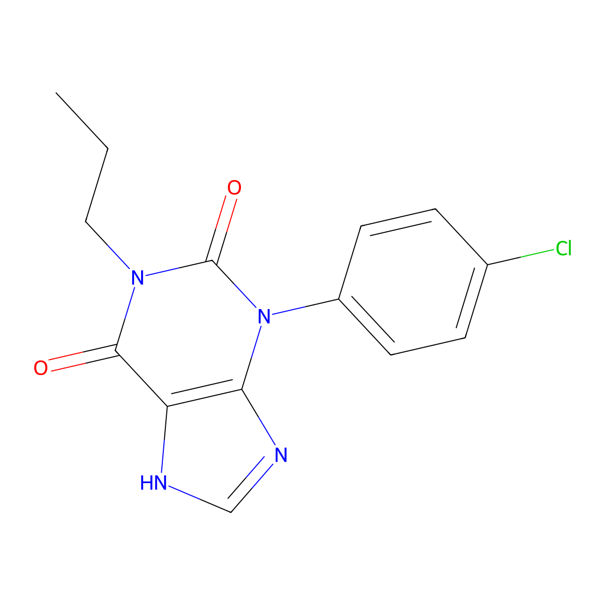 Arofylline molecular structure, CAS 136145-07-8