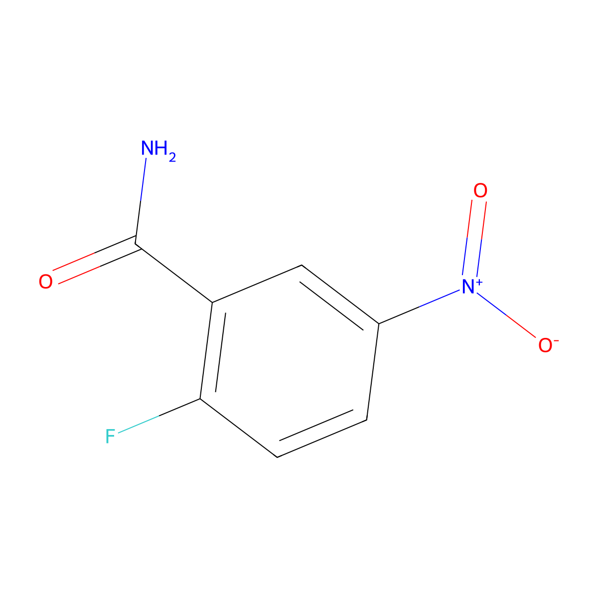 2-Fluoro-5-nitrobenzamide molecular structure, CAS 136146-82-2