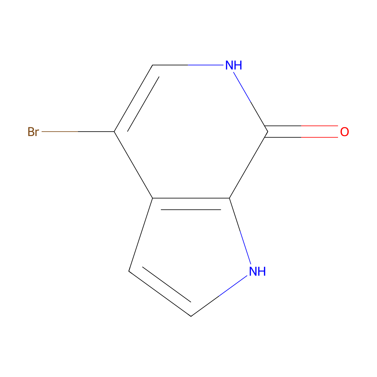 7H-Pyrrolo[2,3-c]pyridin-7-one, 4-bromo-1,6-dihydro- molecular structure, CAS 1361481-62-0