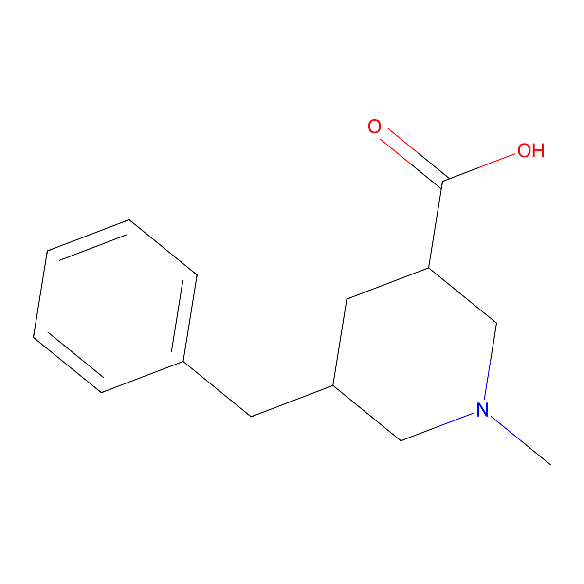5-Benzyl-1-methylpiperidine-3-carboxylic acid molecular structure, CAS 1361483-68-2