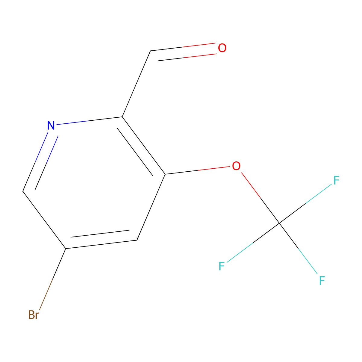 5-Bromo-3-(trifluoromethoxy)picolinaldehyde molecular structure, CAS 1361494-24-7