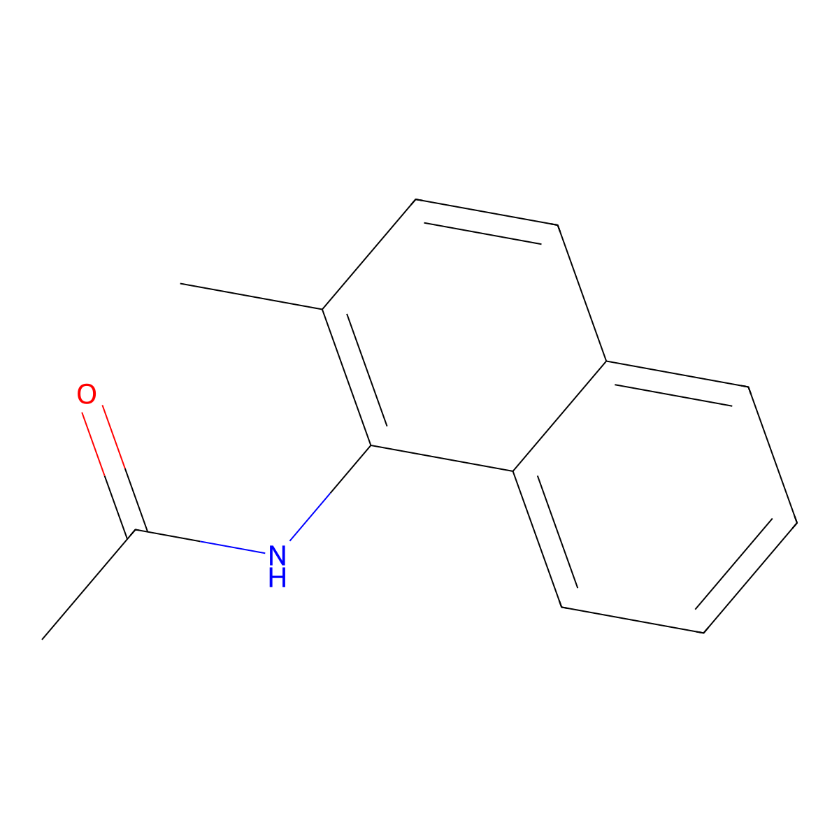 N-(2-methylnaphthalen-1-yl)acetamide molecular structure, CAS 13615-35-5