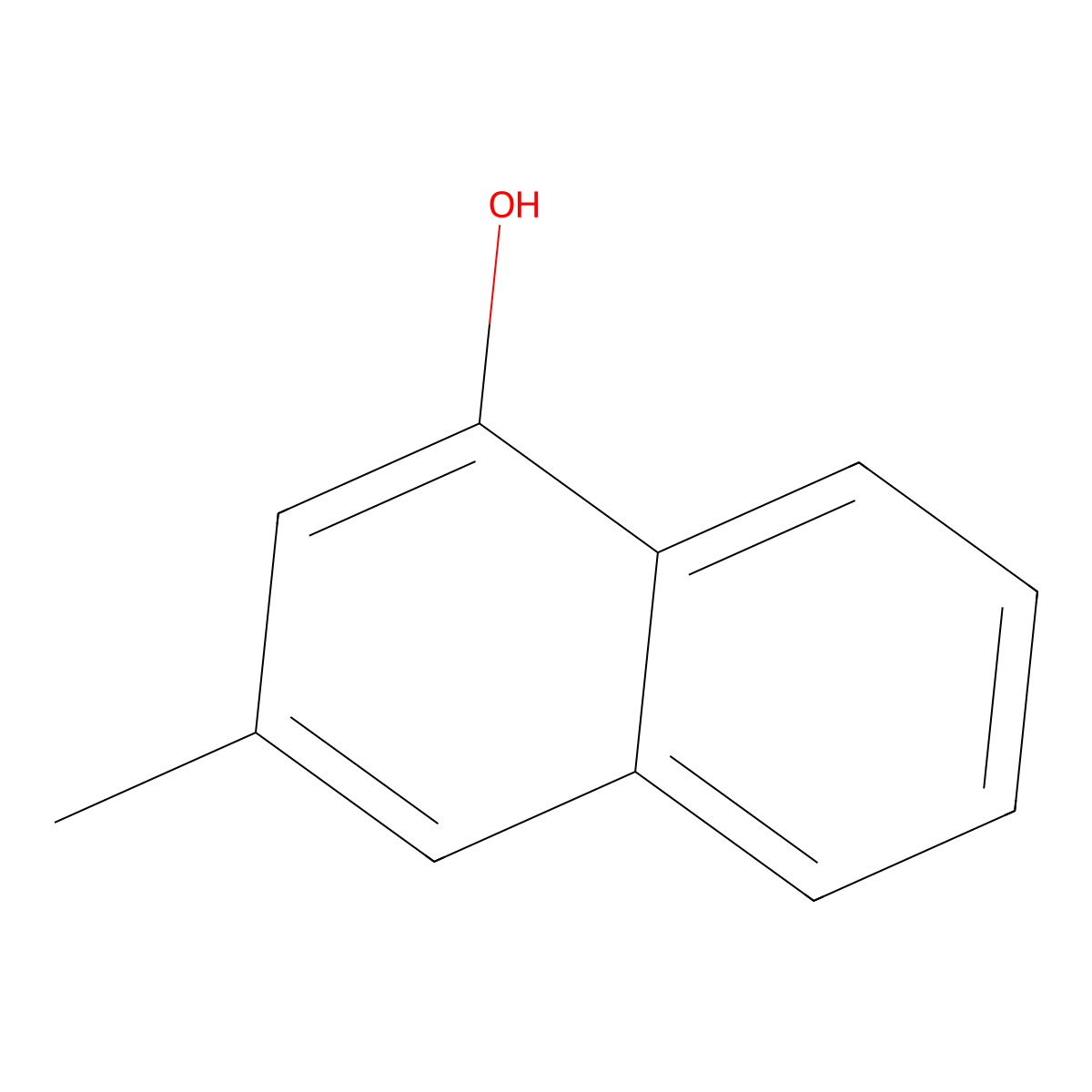 1-Naphthol, 3-methyl- molecular structure, CAS 13615-40-2