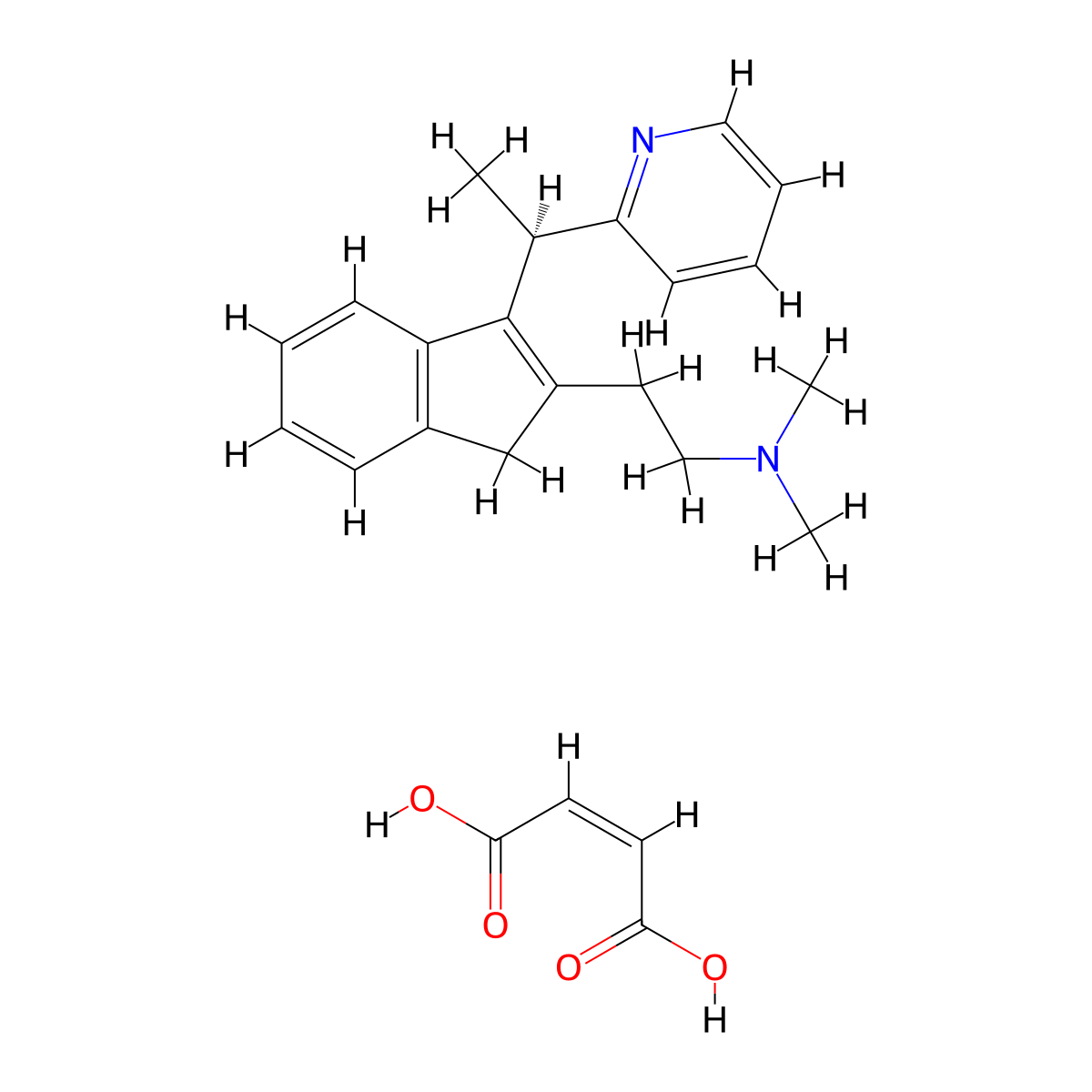 (R)-(+)-Dimethindene (maleate) molecular structure, CAS 136152-64-2