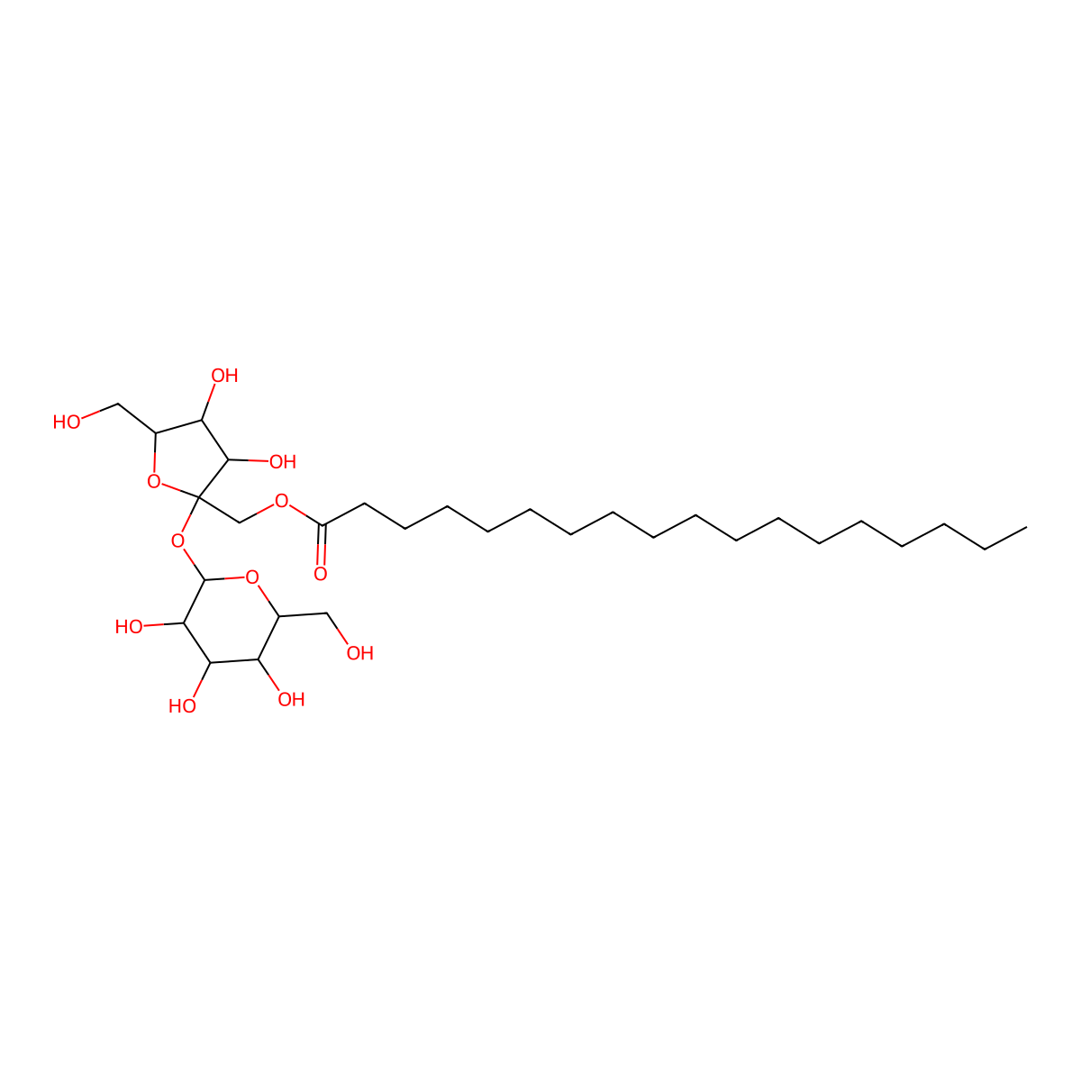 Sucrose, 1-stearate molecular structure, CAS 136152-91-5