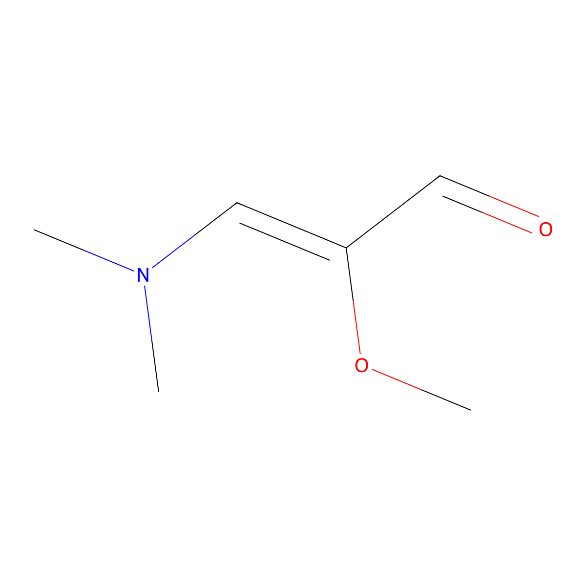 (2E)-3-(Dimethylamino)-2-methoxyprop-2-enal molecular structure, CAS 13616-34-7