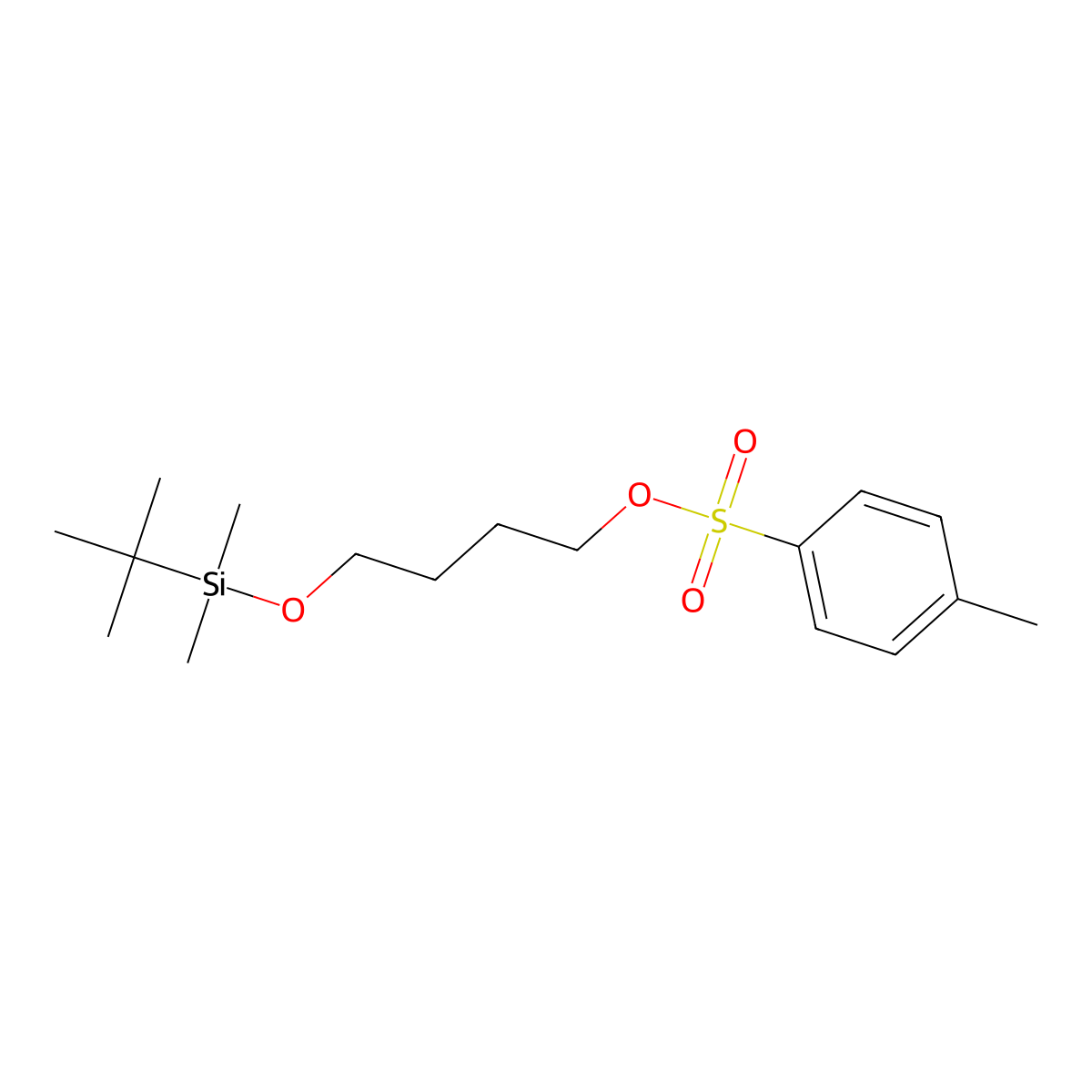 4-[(Tert-butyldimethylsilyl)oxy]butyl 4-methylbenzene-1-sulfonate molecular structure, CAS 136160-47-9