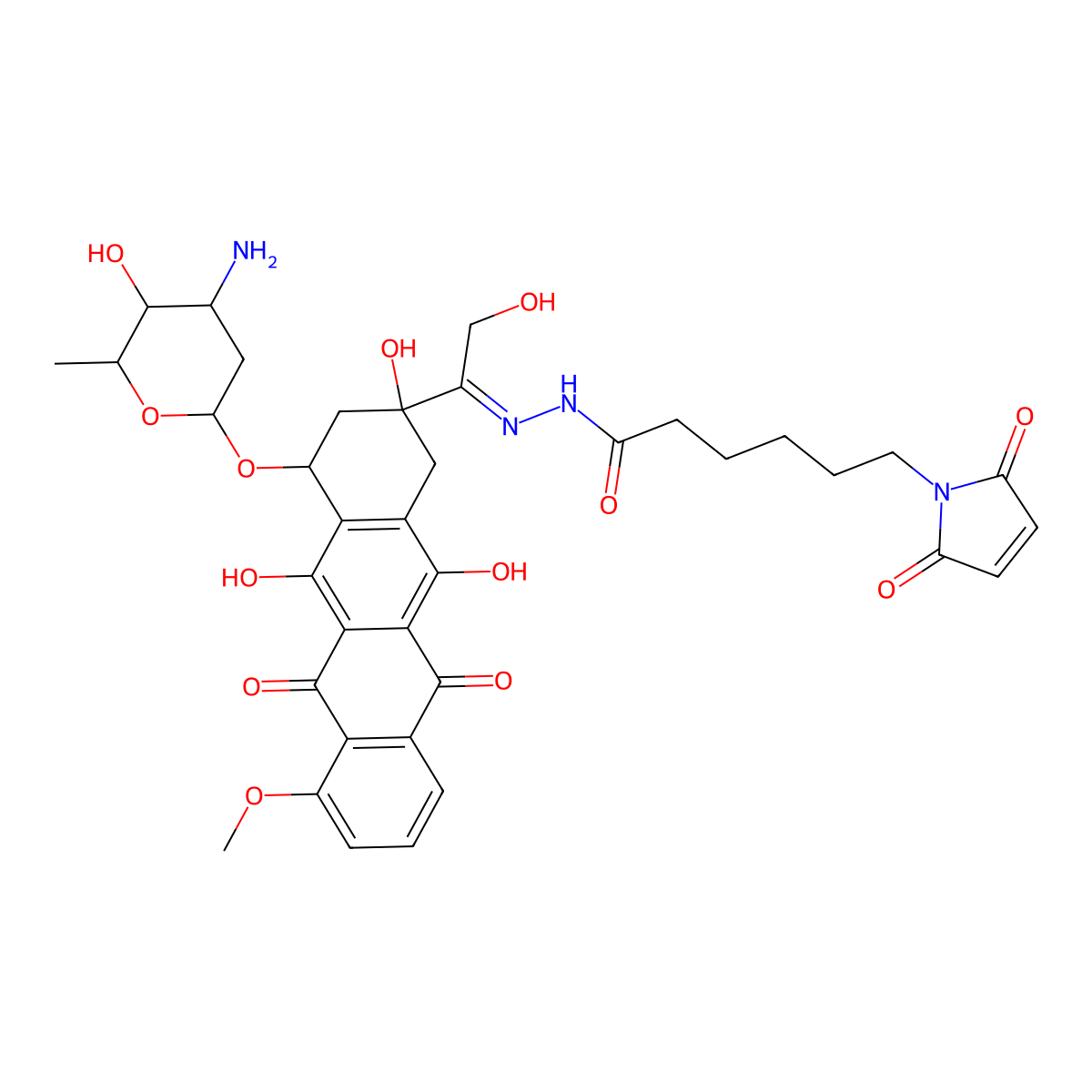 Aldoxorubicin molecular structure, CAS 1361644-26-9