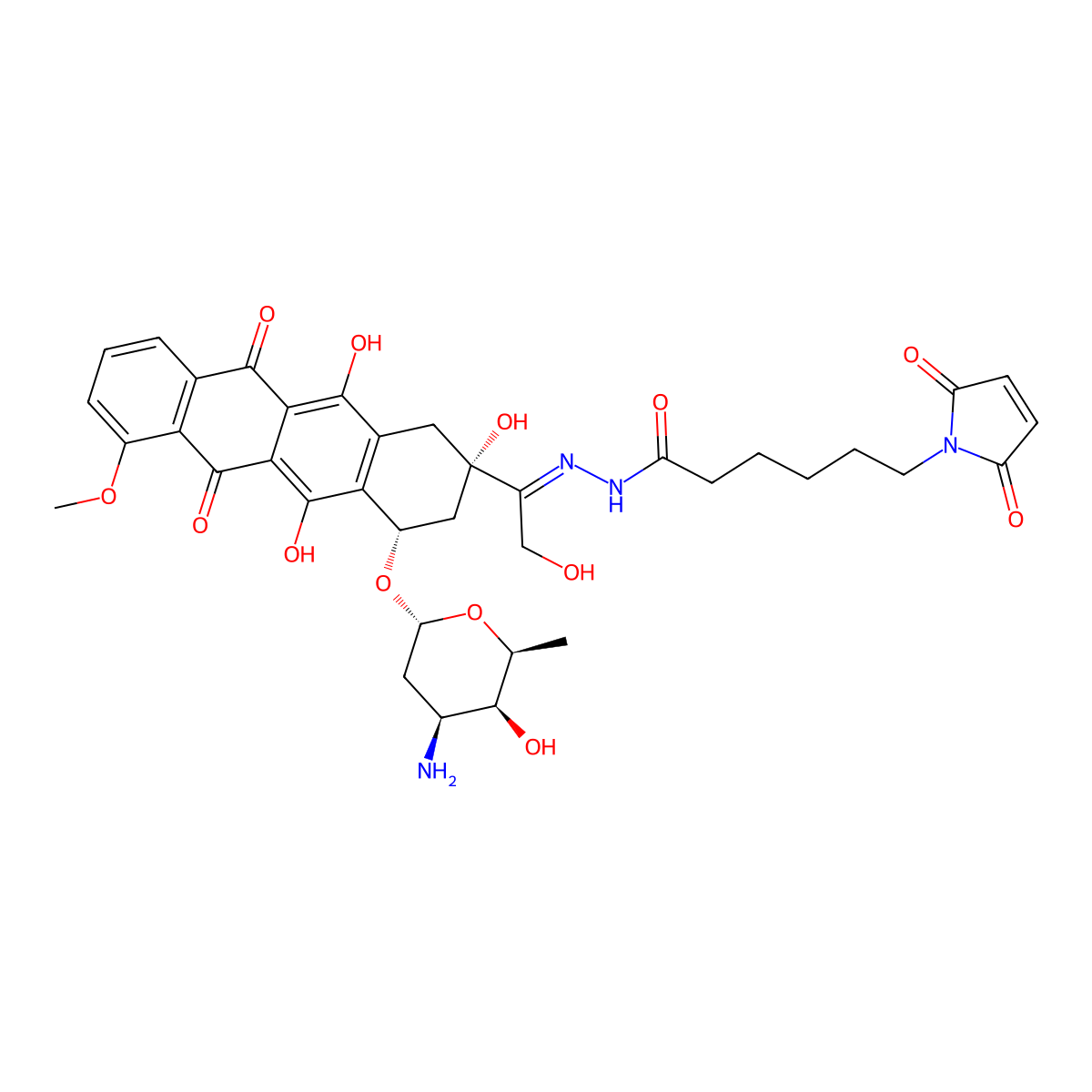 Aldoxorubicin molecular structure, CAS 1361644-26-9