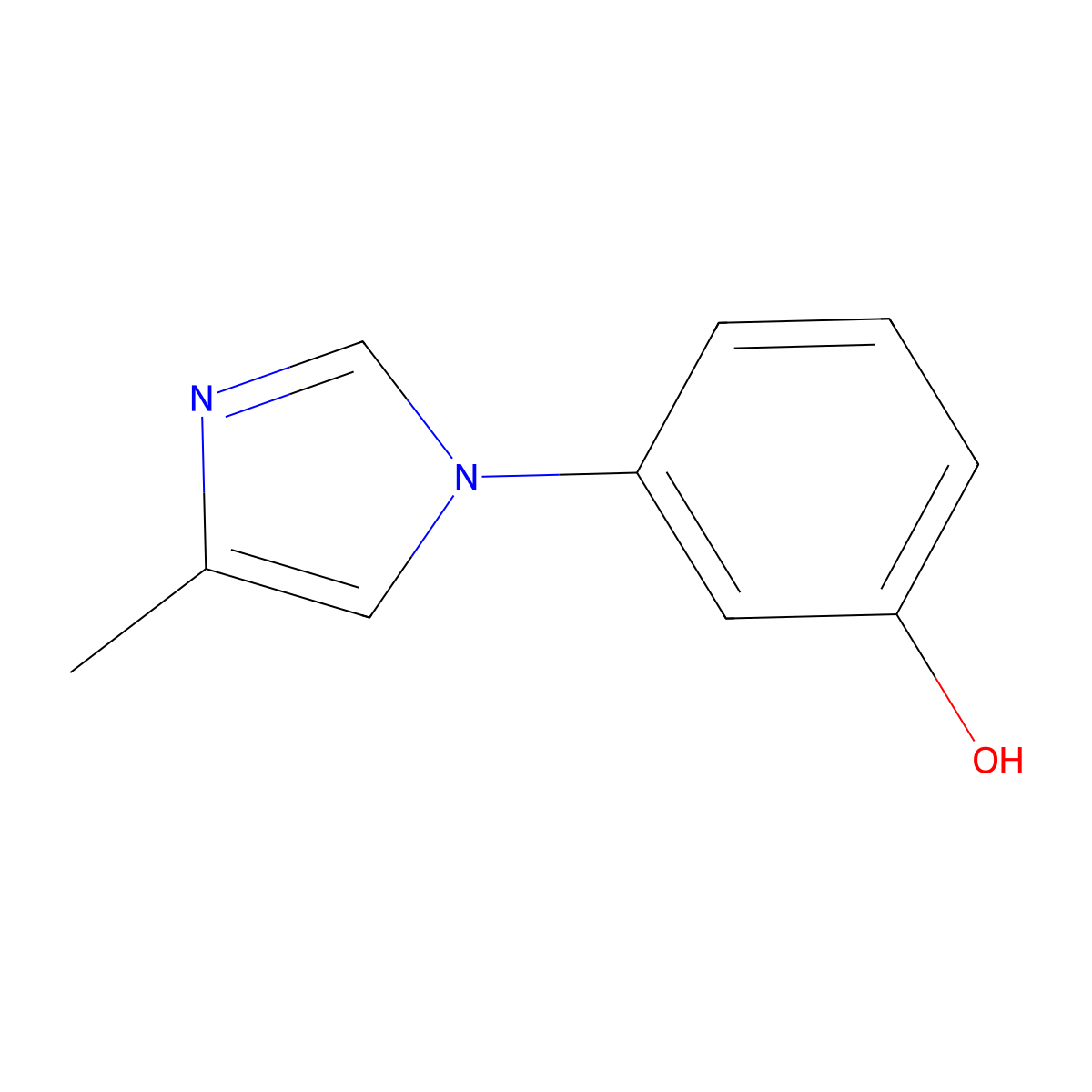 3-(4-methyl-1H-imidazol-1-yl)phenol molecular structure, CAS 136167-38-9