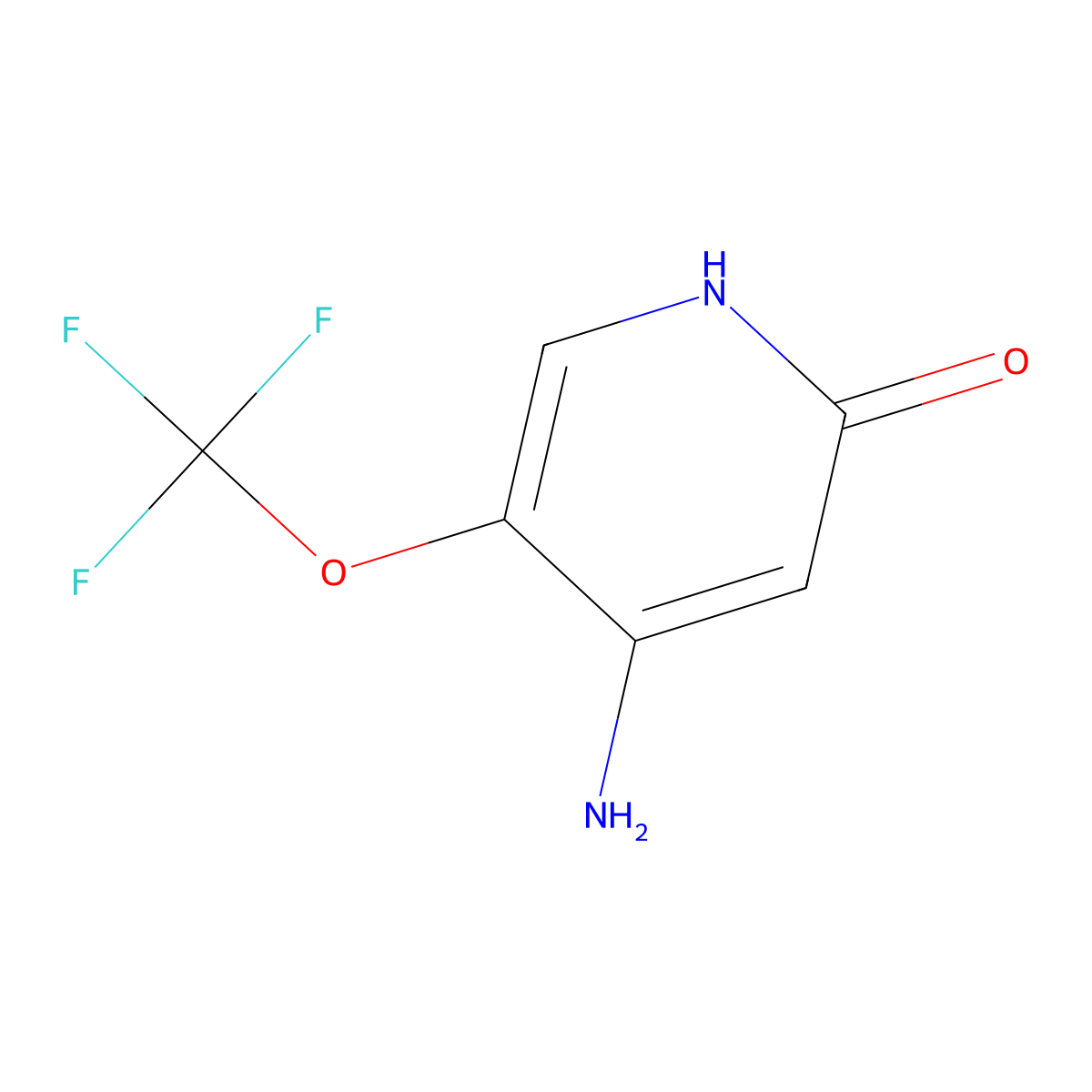 4-Amino-5-(trifluoromethoxy)pyridin-2(1H)-one molecular structure, CAS 1361681-07-3
