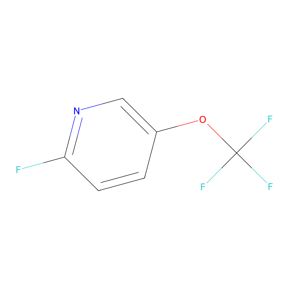 2-Fluoro-5-(trifluoromethoxy)pyridine molecular structure, CAS 1361683-20-6