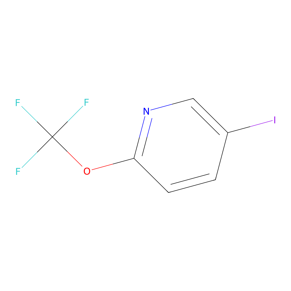 5-Iodo-2-(trifluoromethoxy)pyridine molecular structure, CAS 1361696-40-3