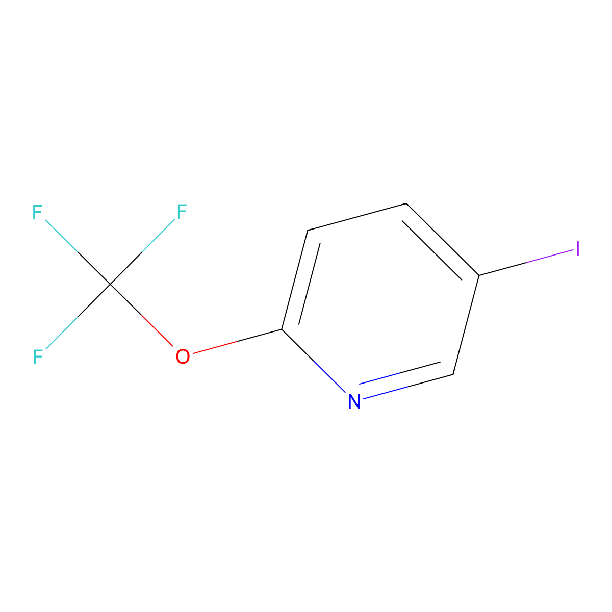 5-Iodo-2-(trifluoromethoxy)pyridine molecular structure, CAS 1361696-40-3