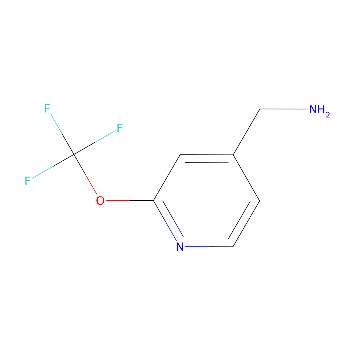 (2-(Trifluoromethoxy)pyridin-4-yl)methanamine molecular structure, CAS 1361696-54-9