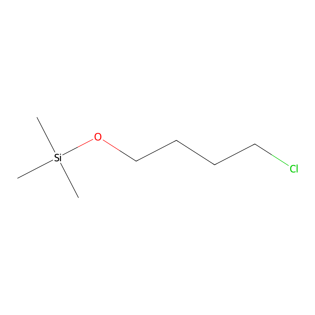 Silane, (4-chlorobutoxy)trimethyl- molecular structure, CAS 13617-19-1