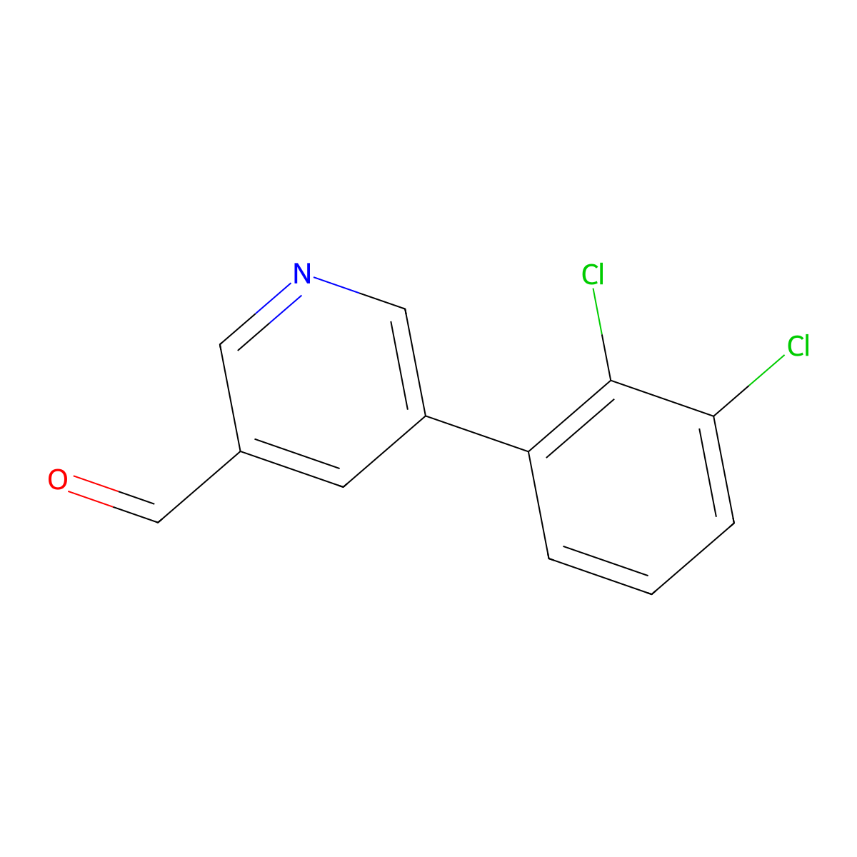 5-(2,3-Dichlorophenyl)pyridine-3-carbaldehyde molecular structure, CAS 1361714-22-8
