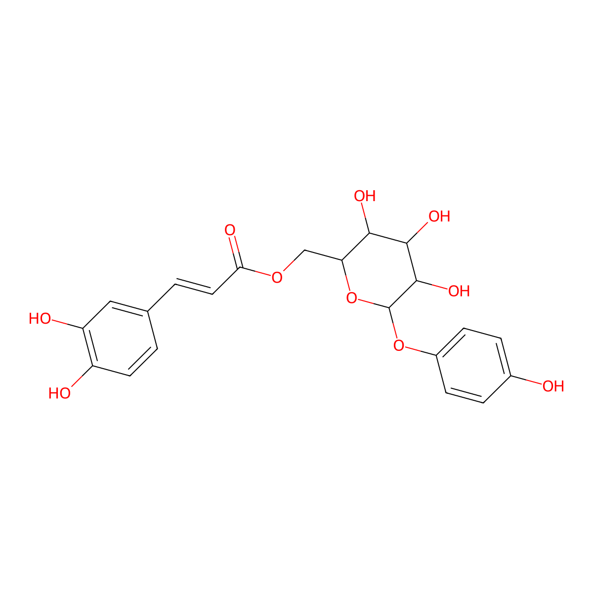 6-O-Caffeoylarbutin molecular structure, CAS 136172-60-6