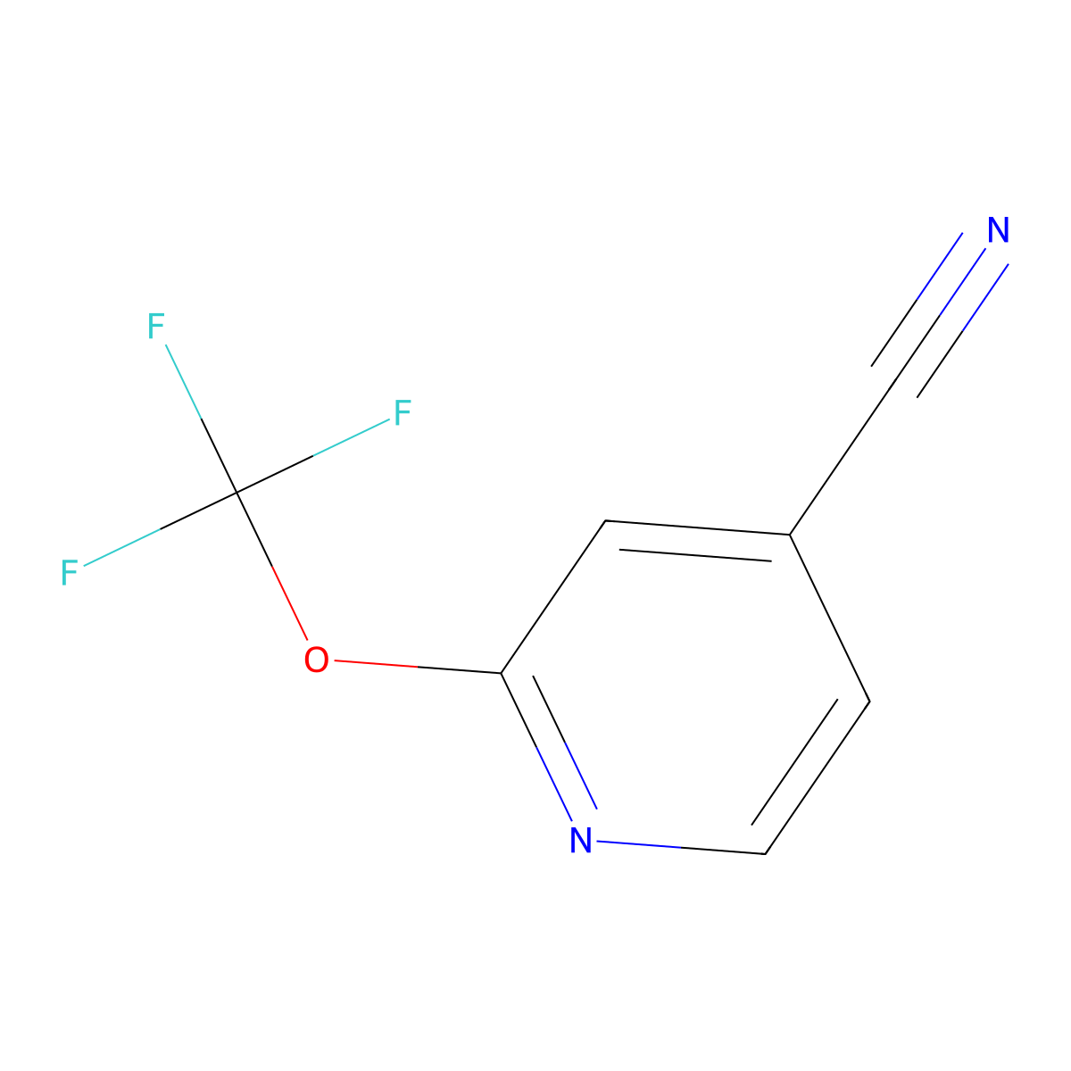 2-(Trifluoromethoxy)isonicotinonitrile molecular structure, CAS 1361748-59-5