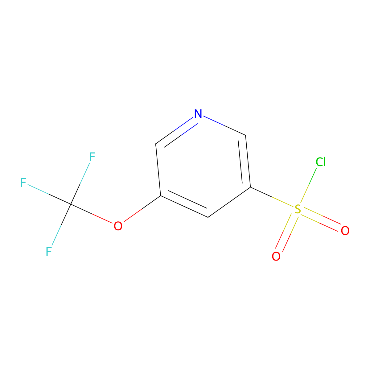 5-(Trifluoromethoxy)pyridine-3-sulfonyl chloride molecular structure, CAS 1361749-62-3