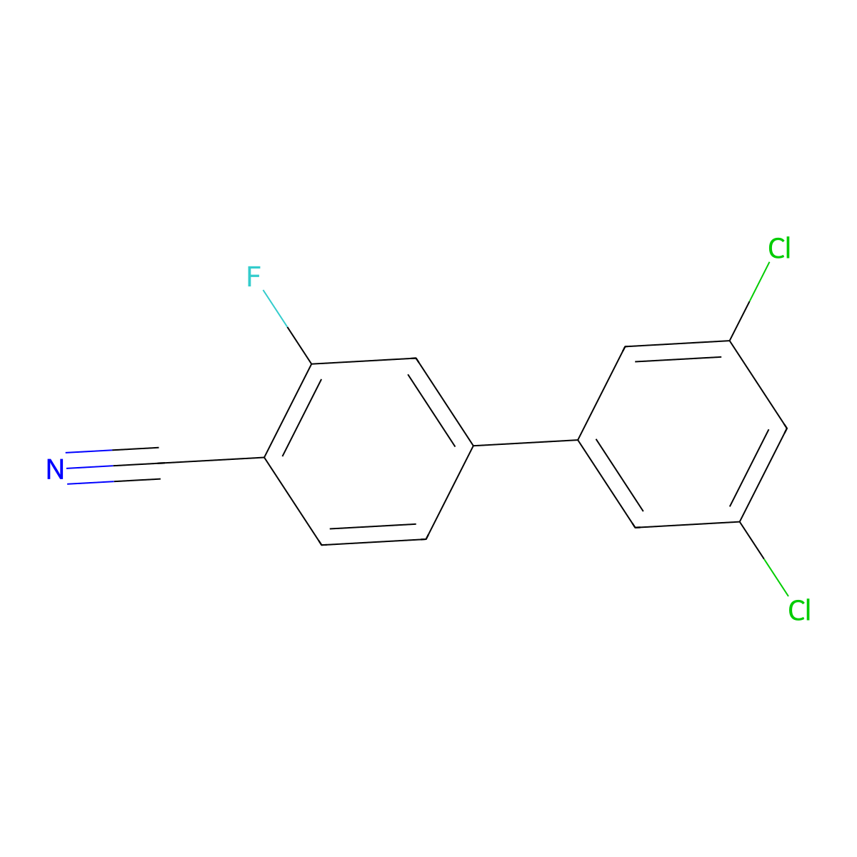 4-(3,5-Dichlorophenyl)-2-fluorobenzonitrile molecular structure, CAS 1361759-33-2