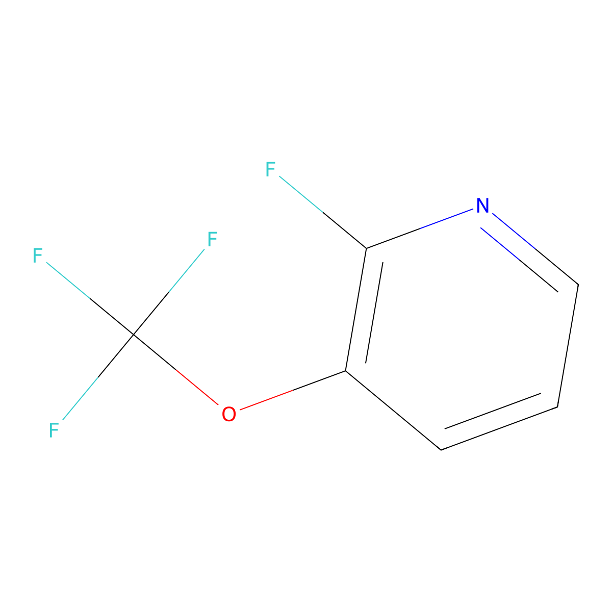 2-Fluoro-3-(trifluoromethoxy)pyridine molecular structure, CAS 1361766-87-1