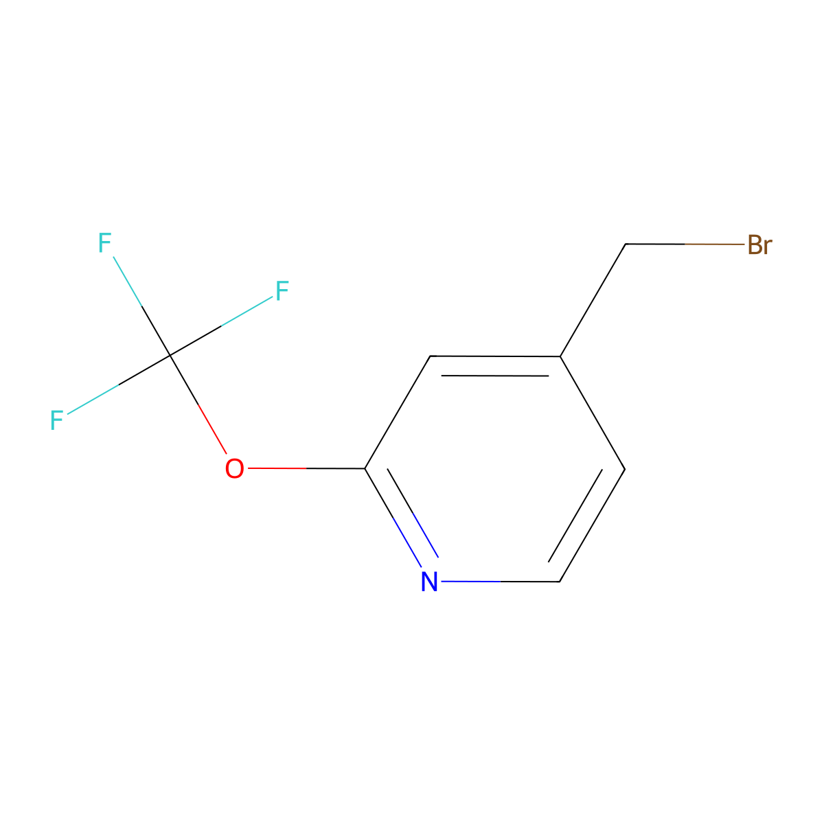 4-(Bromomethyl)-2-(trifluoromethoxy)pyridine molecular structure, CAS 1361767-31-8