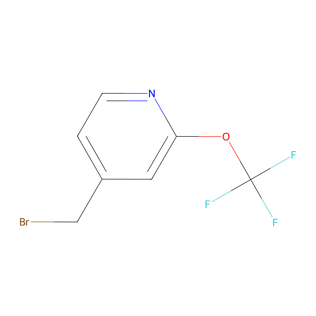 4-(Bromomethyl)-2-(trifluoromethoxy)pyridine molecular structure, CAS 1361767-31-8