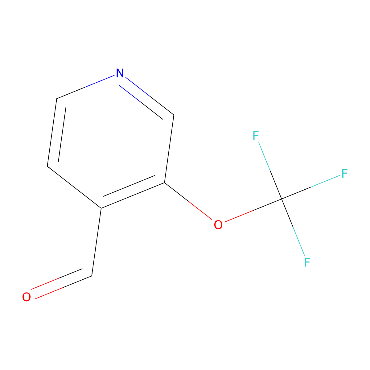 3-(Trifluoromethoxy)pyridine-4-carbaldehyde molecular structure, CAS 1361769-59-6
