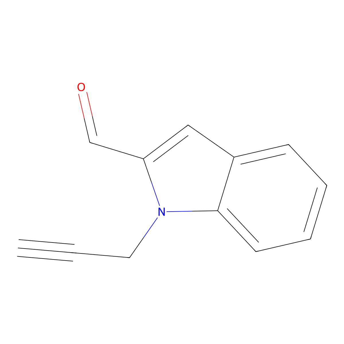 1-(Prop-2-yn-1-yl)-1H-indole-2-carbaldehyde molecular structure, CAS 136178-42-2