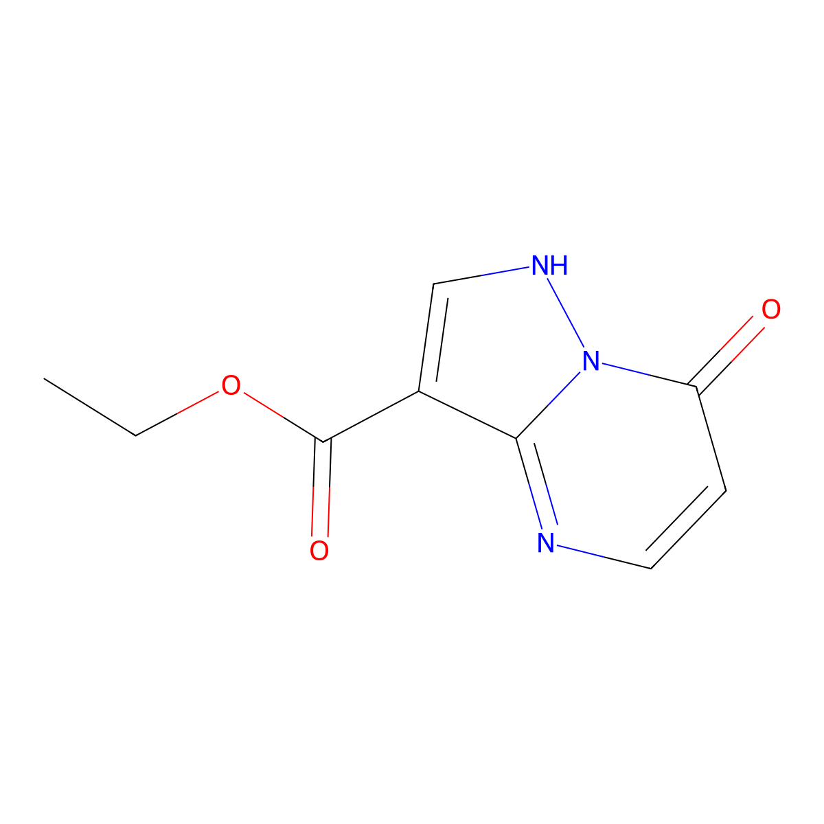 Ethyl 7-hydroxypyrazolo[1,5-a]pyrimidine-3-carboxylate molecular structure, CAS 136178-56-8