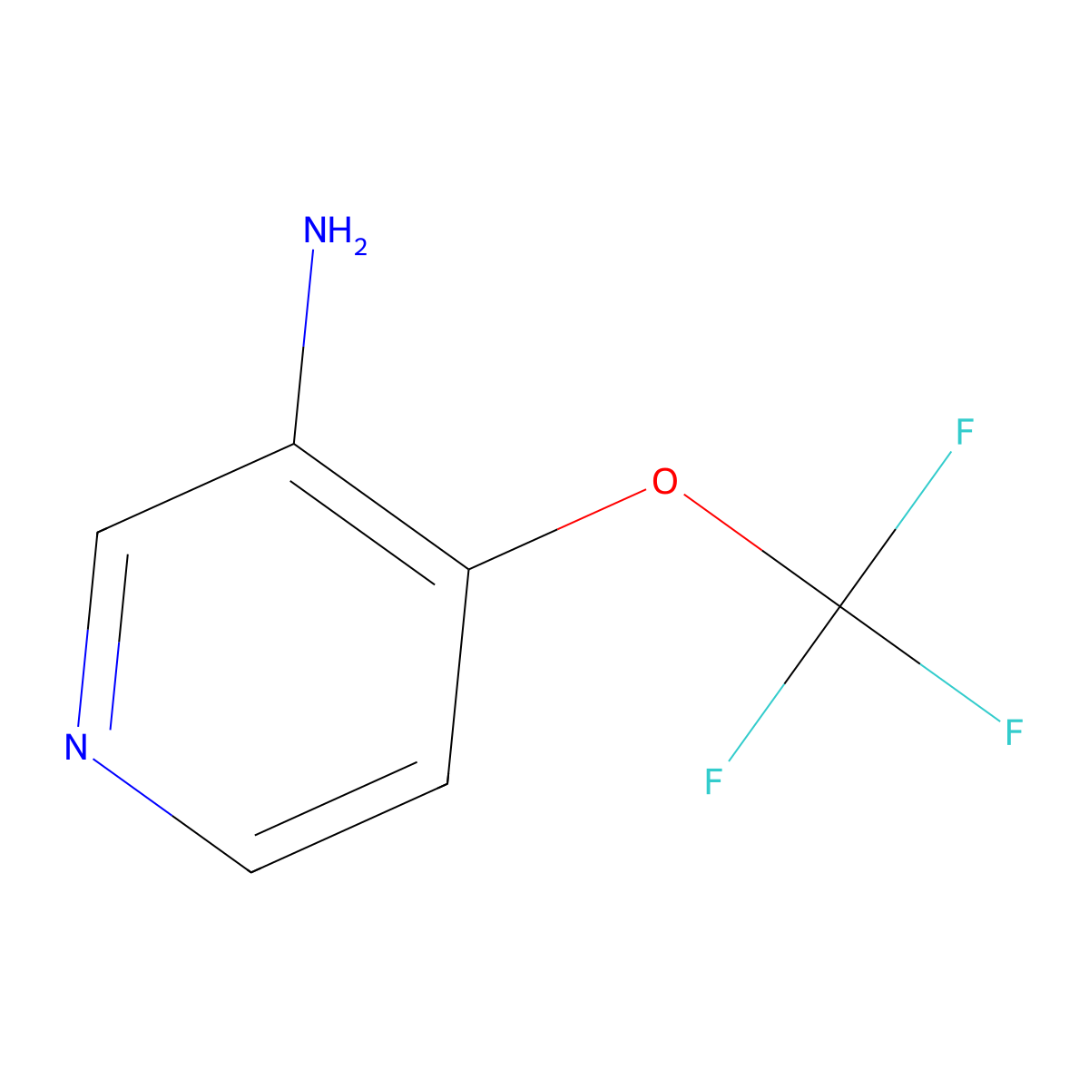 4-(Trifluoromethoxy)pyridin-3-amine molecular structure, CAS 1361781-38-5