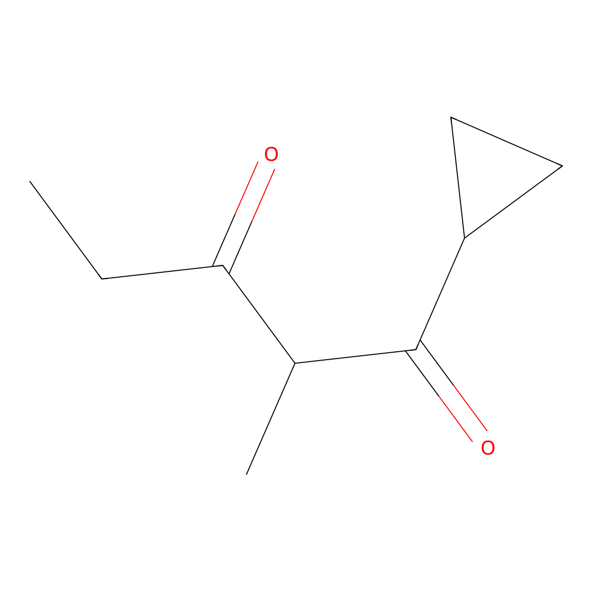 1-Cyclopropyl-2-methylpentane-1,3-dione molecular structure, CAS 13618-24-1