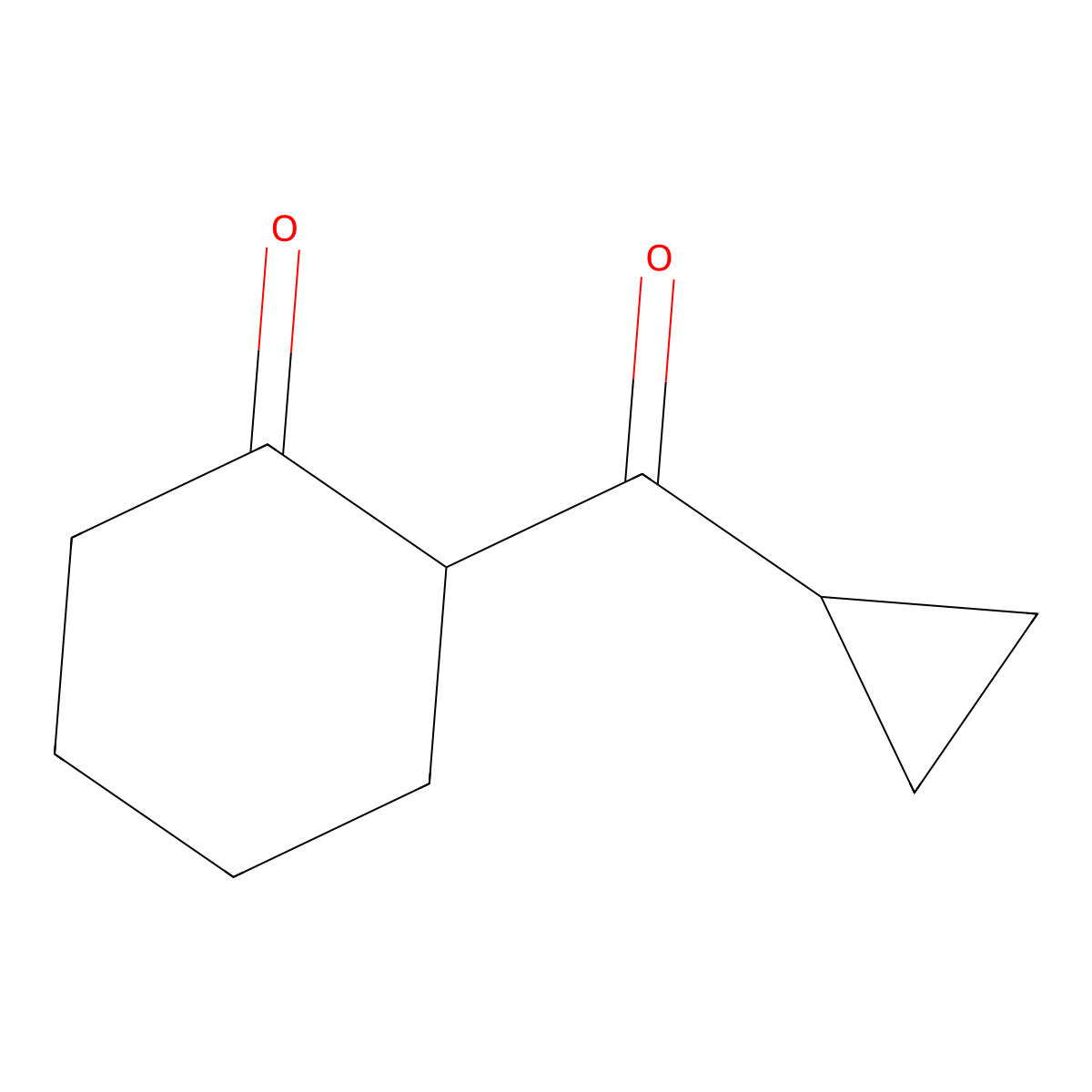 2-Cyclopropanecarbonylcyclohexan-1-one molecular structure, CAS 13618-28-5