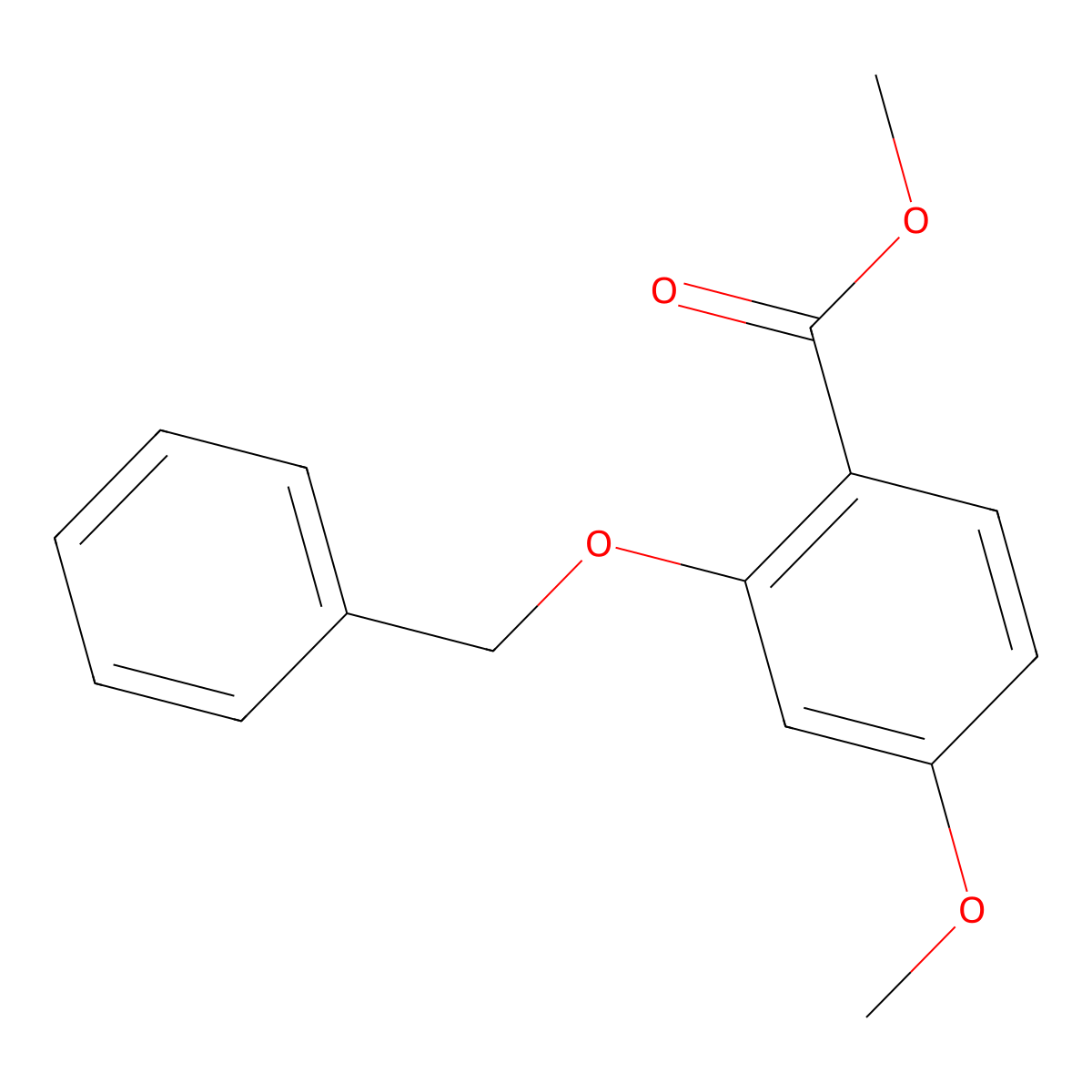 Methyl 4-methoxy-2-phenylmethoxybenzoate molecular structure, CAS 13618-48-9
