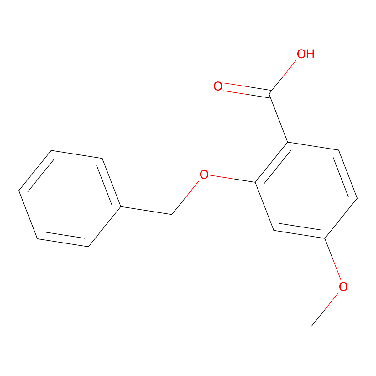 2-(Benzyloxy)-4-methoxybenzoic acid molecular structure, CAS 13618-49-0