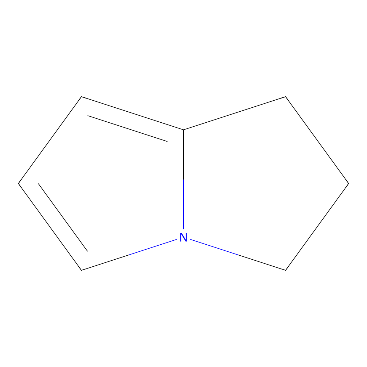 2,3-Dihydro-1H-pyrrolizine molecular structure, CAS 13618-87-6