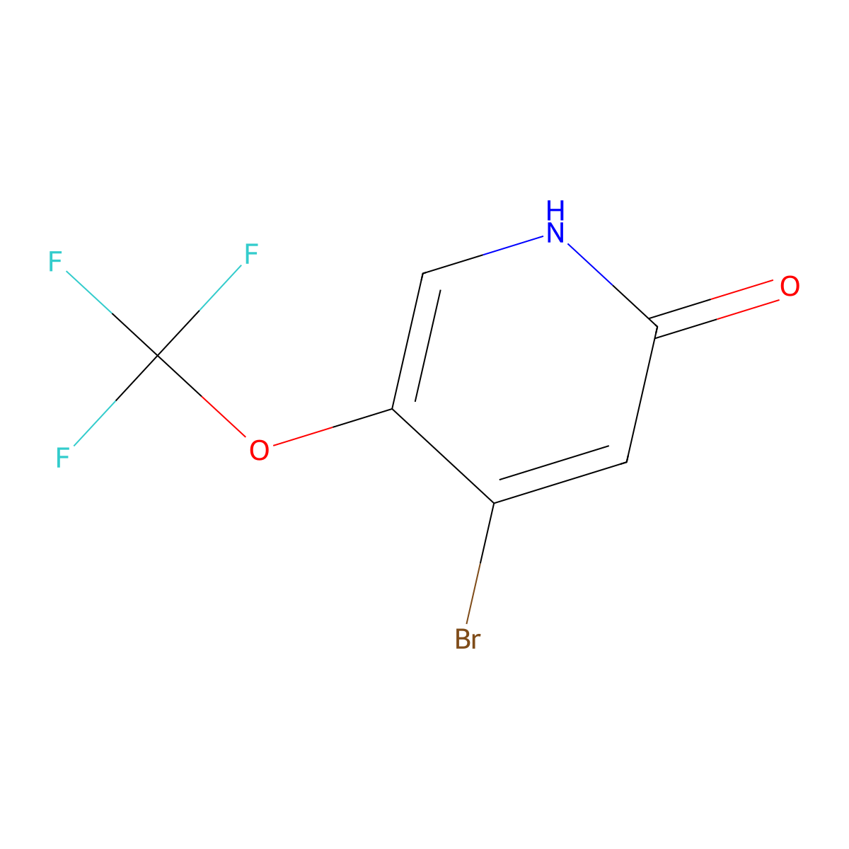 4-Bromo-5-(trifluoromethoxy)pyridin-2-ol molecular structure, CAS 1361823-05-3