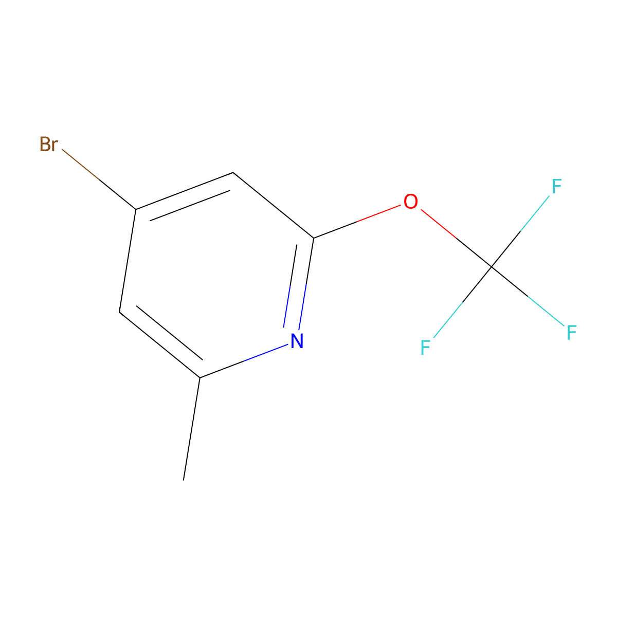4-Bromo-2-methyl-6-(trifluoromethoxy)pyridine molecular structure, CAS 1361823-44-0