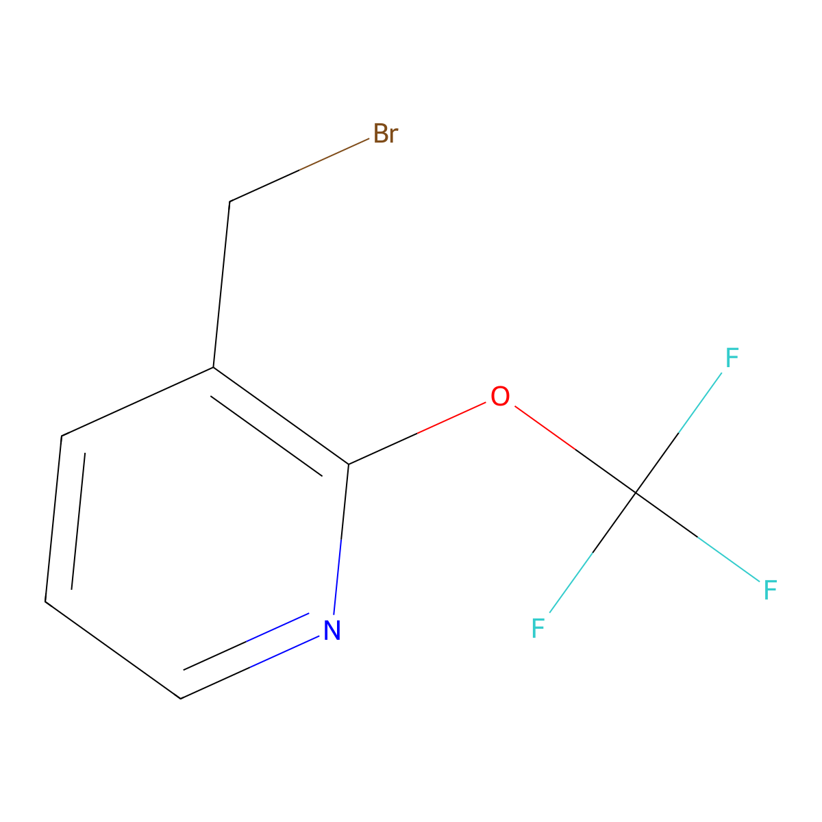 3-(Bromomethyl)-2-(trifluoromethoxy)pyridine molecular structure, CAS 1361824-98-7