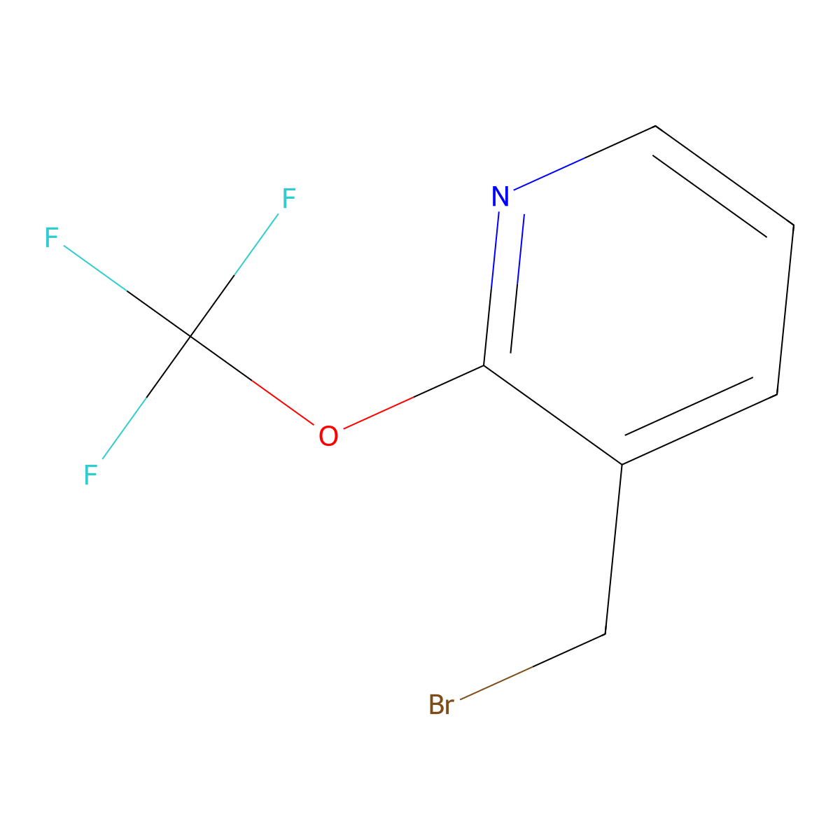 3-(Bromomethyl)-2-(trifluoromethoxy)pyridine molecular structure, CAS 1361824-98-7