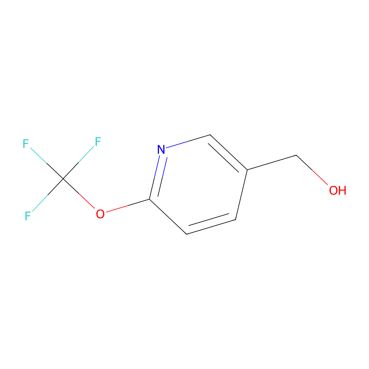(6-(Trifluoromethoxy)pyridin-3-yl)methanol molecular structure, CAS 1361825-40-2