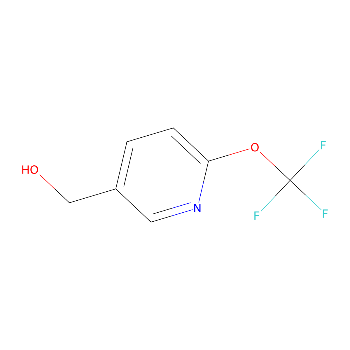 (6-(Trifluoromethoxy)pyridin-3-yl)methanol molecular structure, CAS 1361825-40-2