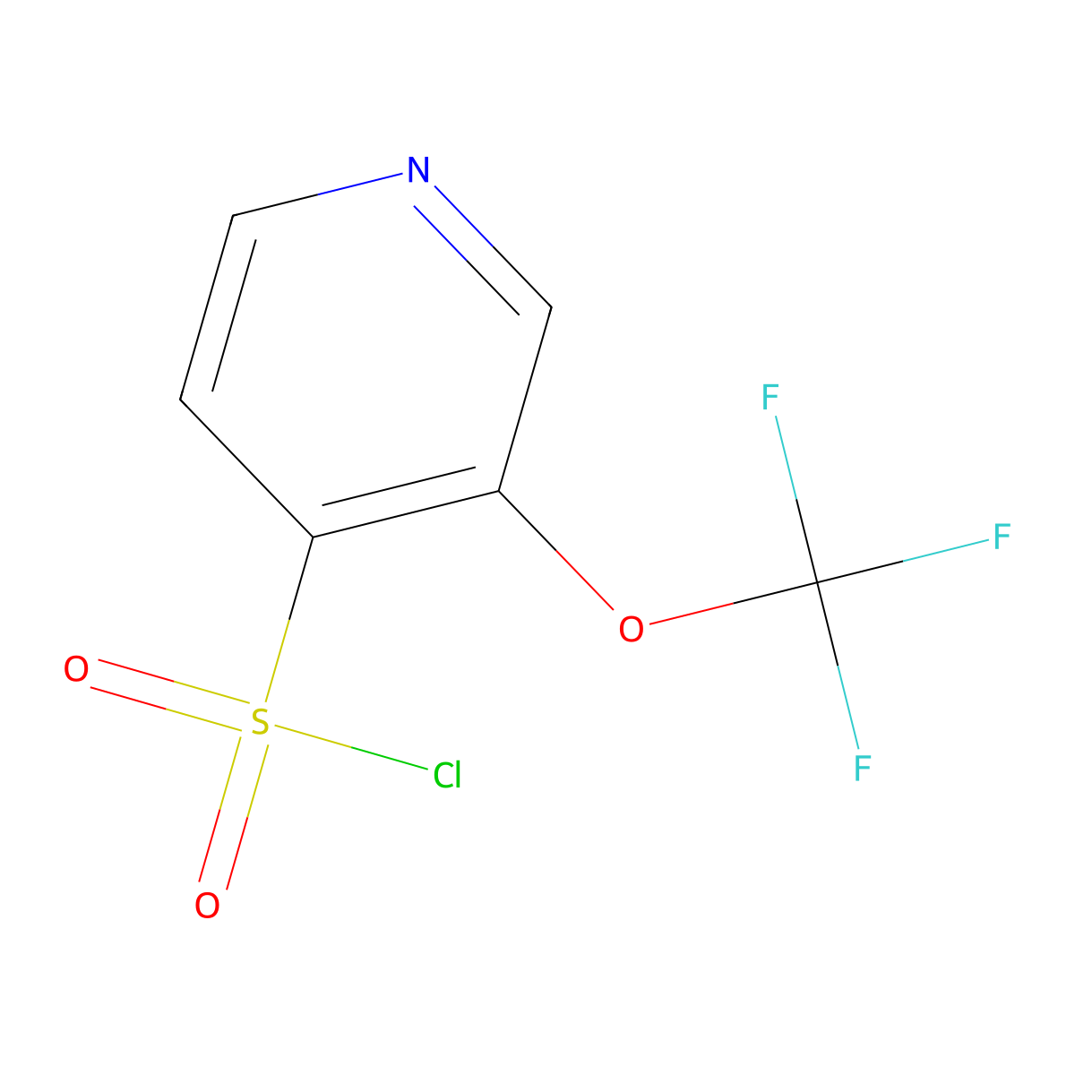 3-(Trifluoromethoxy)pyridine-4-sulfonyl chloride molecular structure, CAS 1361837-47-9